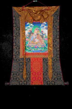 Traditional Hand-Painted Guru Rinpoche Thangka | Dorje Sempa | Thangka Painting | Wall Decoration Art | Religious Gifts | Zen Buddhism